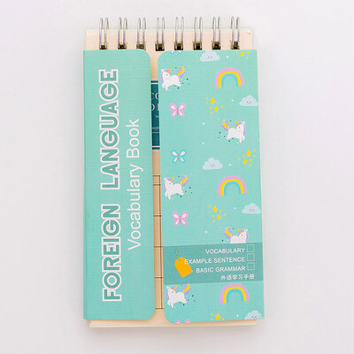 

Cute Cartoon Unicorn Notebook School Supply Vocabulary Writing Reciting Book