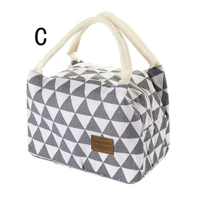 

JPGIF For Women Kids Men Insulated Canvas Box Tote Bag Thermal Cooler Food Lunch Bags