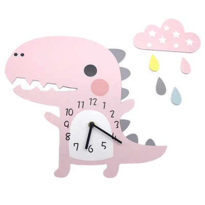

New Cute Wall Clock Cartoon Little Dinosaur Wall Clock Household Decoration Wall Clock For Living Room 2019 Top