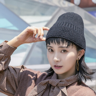 

Hat ladies fallwinter new wool cap Korean tide net red pointed head cap lovers Joker ear protection cold cap men