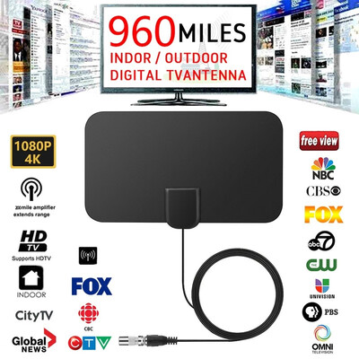

Indoor Free Digital TV Antenna 960 Miles HDTV Antena Mini TV Aerial TV Surf HD TV Fox VHF UHF DVB