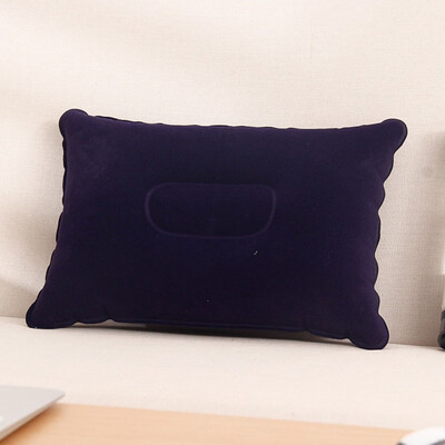 

Outdoor PVC Pillow Tour Camping Thick Flocking Inflatable Pillow Nap Companion
