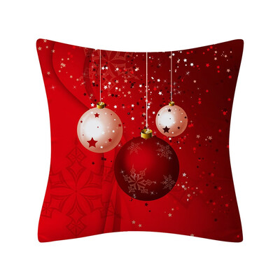 

Tailored Christmas Pillow Case Glitter Polyester Sofa Throw Cushion Cover Home Decor