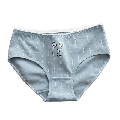 

Panties for women cotton strip letters printed underwear lingerie girl briefs female underpants cartoon panty