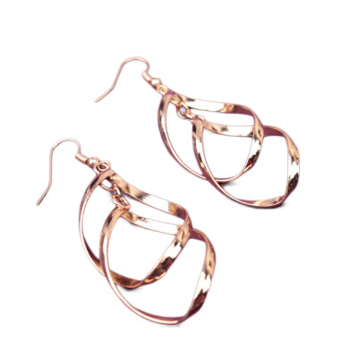 

Fashion Shiny Alloy Rhinestone Twisted Earrings Multilayer Earrings Accessories