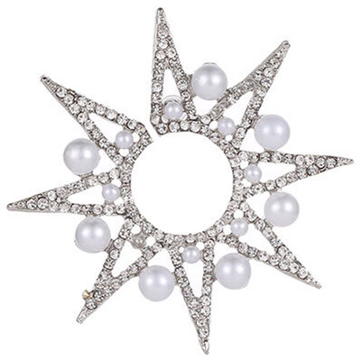 

1Pc Fashion Sun Flower Brincos Bohemian Diamond Ethnic Crystal Stud Earring Boho Pearls Earrings For Women