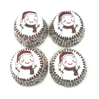 

100pcs Christmas Cupcake Wrappers Cake Paper Cups Muffin Cases Baking Mold Pastry Tools Party Supplies Home Kitchen Tool