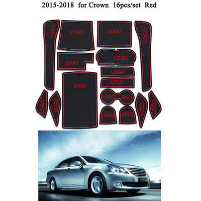 

16Pcs Replacement for Crown 2015-2018 Door Pad Auto Gate Slot Mat Cup Holder Non-slip Cushion