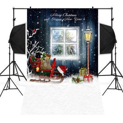 

Toponeto Christmas Backdrops Snowman Vinyl 3x5FT Lantern Background Photography Studio