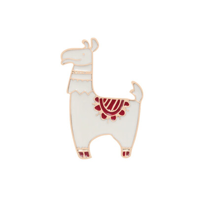 

Cute Lama Glama Alpaca Sheep Brooches Animal Enamel Badges Clothes Pins Label