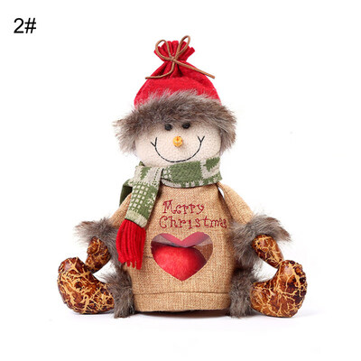 

Christmas Santa Deer Snowman Pattern Apple Candy Gift Storage Bag Tree Decor