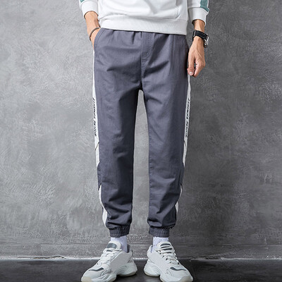 

Gobestart Mens Casual Fashion Loose Patchwork Pockets Overalls Sports Ankle-length Pants