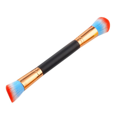 

GUJHUI Professional Double Head Makeup Brushes Women Blush Powder Brush Synthetic Hair Slanted Head Makeup Brush 4137
