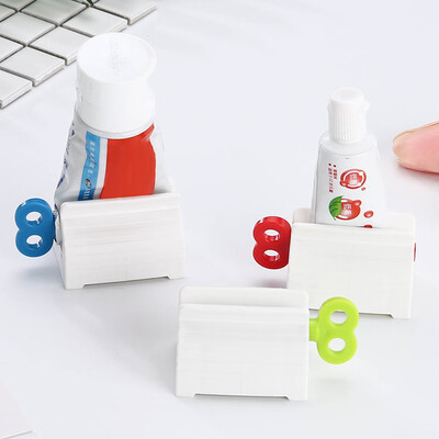 

JPGIF Convenient Creative Toothpaste Rolling Tube Toothpaste Squeezer Stand Holder