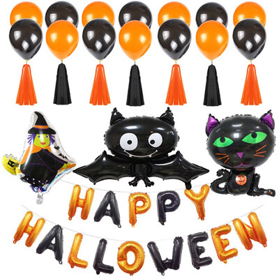 

Halloween Pumpkin Letter Balloons Package Halloween Theme Balloons Decoration Party Decoration Set