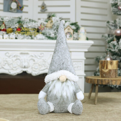

Tailored Handmade Santa Cloth Doll Birthday Present For Home Christmas Holiday Decoration