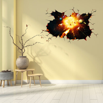 

3D Cosmic explosion Removable Wall Mural Decals for Kids Bedroom Ceiling Living Room Nursery Wall stickers