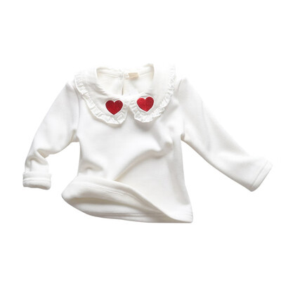 

Spring Autumn Childrens Long Sleeve Shirt Baby Girl Love Print Long Sleeve Bottoming Shirt Fashion Baby Apparel