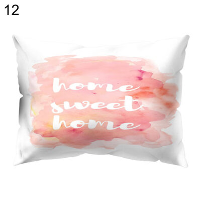 

Unique Letters Print Pillow Case Cushion Cover Sofa Bed Car Cafe Office Decor