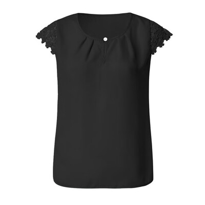 

Lace Chiffon Blouses Women 2019 Hollow Out Sexy Tops Femme Solid Casual Office Shirts Femme Blousas V Neck Streetwear