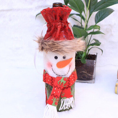 

〖Follure〗Red Wine Bottle Cover Bags Snowman Santa Claus Christmas Decoration Xmas