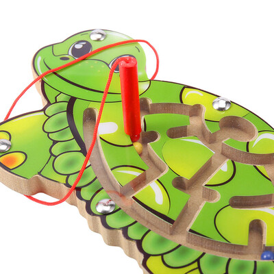 

〖Follure〗Kids Magnetic Maze Toys Kids Wooden Game Toy Wooden Intellectual Jigsaw Board