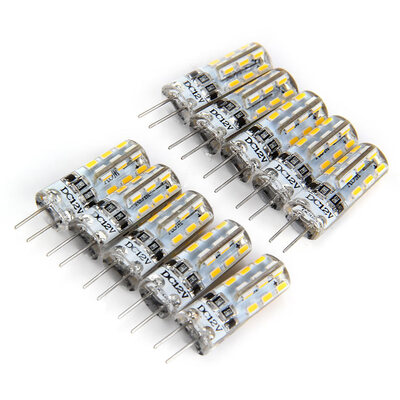 

1W 10pcs G4 LED Lamp DC 12V Bulb White Light 360 Degree Angle Spotlight