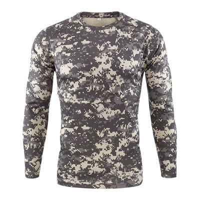 

Toponeto Mens Outdoor Quick-drying Camouflage Long Sleeves Tops Blouse T-Shirts