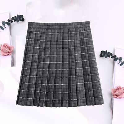 

Gobestart Women Fashion School Uniform Plaid Pleated Skirt Academic Style Skirt