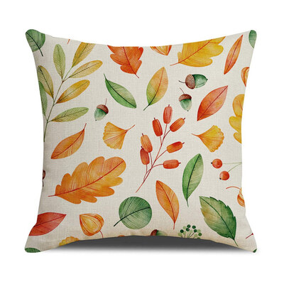 

Thanksgiving Pumpkin Pillow Simple Casual Style Beige Background Cotton Linen Pillow Cover Cushion Cover Pillow Case Home Decor