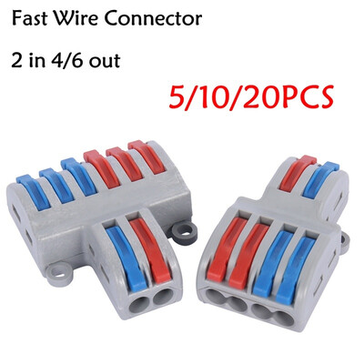 

51020pcs Mini Fast Wire Connector Universal Wiring Cable Connector Push-in Conductor Terminal Block PCT-222 SPL-6242