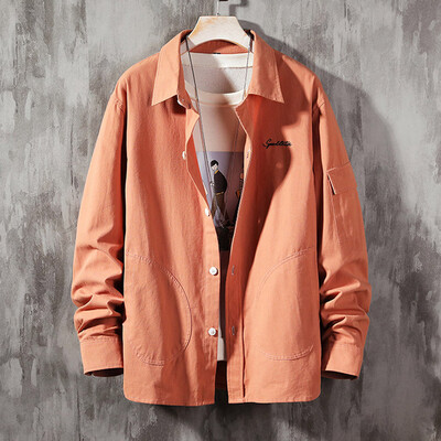 

Tailored Mens Casual Fashion Patchwork Lapel Pockets Long Sleeve Shirt Top Blouse