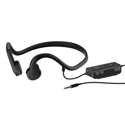 

Bone Conduction Headsets Wired Earphone Outdoor Sport Headphones Noise Reduction Hands-free with Mic Black for Smart Phones Tablet