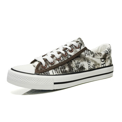 Mens Retro Canvas casual shoes Lace-up student shoes
