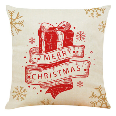 

Christmas Pillow Cover Cotton Linen Pillowcases Christmas Sofa Cushion Cover For Home Bedroom