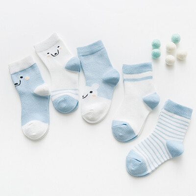 

5 Pairs Baby Boys Girls Socks Newborn Toddlers Ankle Design Socks 0-3Y Doll New