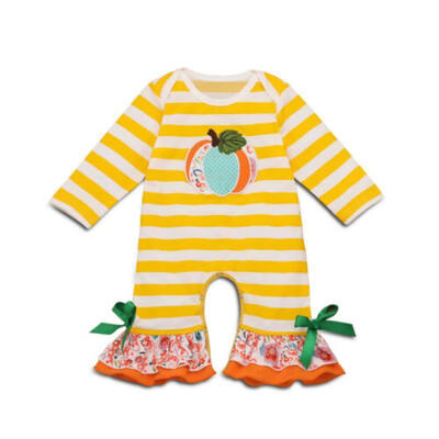 

Newborn Baby Girl Boy Halloween Clothes Pumpkin Romper Casual Jumpsuit Outfits