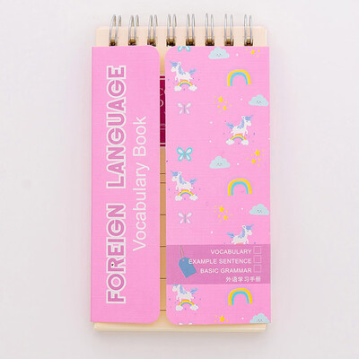 

Cute Cartoon Unicorn Notebook School Supply Vocabulary Writing Reciting Book
