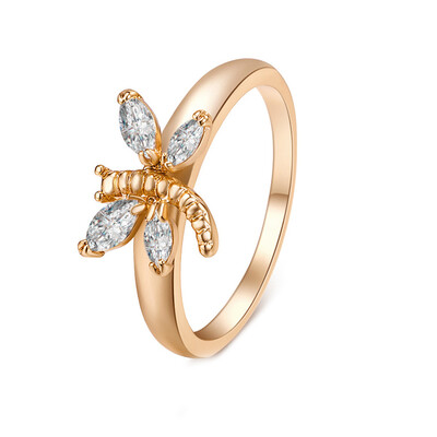 

Fashion 925 Sterling Silver Ring Stylish Dragonfly Wedding Jewelry Rings New