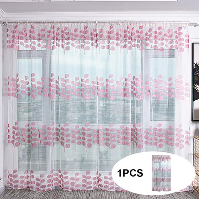 

Gobestart Trees Sheer Curtain Tulle Window Treatment Voile Drape Valance Fabric