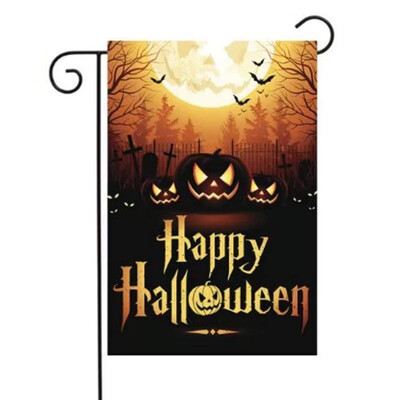 

Garden Flag Happy Halloween Pumpkin Pattern Halloween Themed Flag Courtyard Decoration