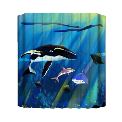 

Toponeto New Waterproof Shower Curtain with 12 Hooks 3D Printed Bathroom Polyester