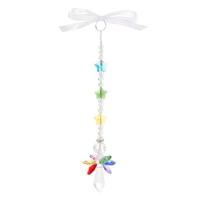 

1Pc Rainbow Artificial Crystal Guardian Angel Chakra Suncatcher Car Charm Keys Pendant Hanging