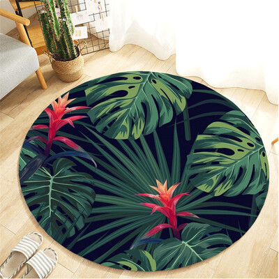 

Gobestart Tropical Plant Leaves Comfortable Living Room Childrens Room Carpet 40cm