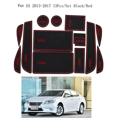 

13pcsset Car Door Groove Gate Slot Non-slip Pad Cup Holder Mat Replacement For Lexus ES250 2013-2017