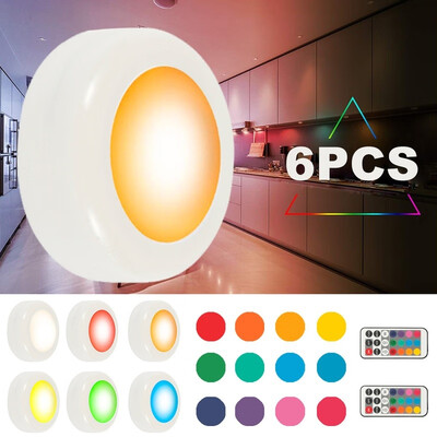 

6PCS of Wireless LED Lights Tap Lights Including Remote Control
