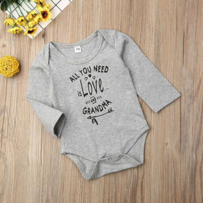 

Infant Baby Girl Boy Kids Cotton Clothes Letter Romper Jumpsuit Outfits Clothes