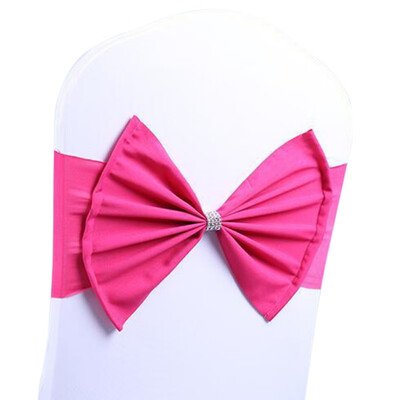 

Chair Back Bow Elastic Bow Belt Elastic Stretch Chair Covers Banquet Wedding Party Decoration
