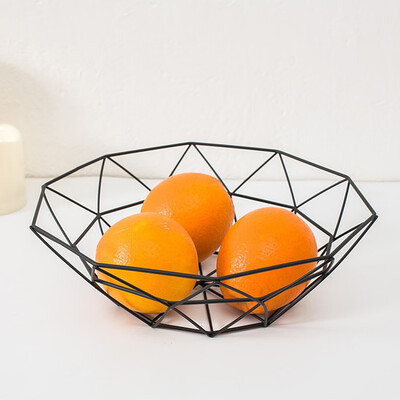 

Toponeto Geometric Fruit Vegetable Wire Basket Metal Bowl Kitchen Storage Desktop Display