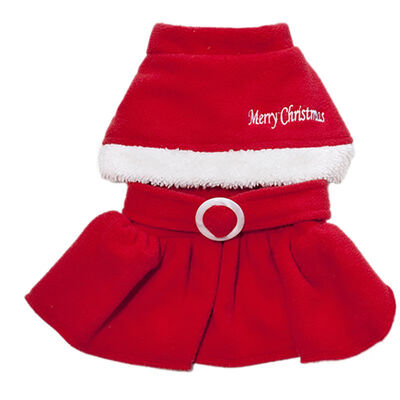 

Pet Dog Funny Christmas Costume Warm Santa Claus Cosplay Cloth Set for Winter Christmas Small Medium Dog Winter Cloth Supplies